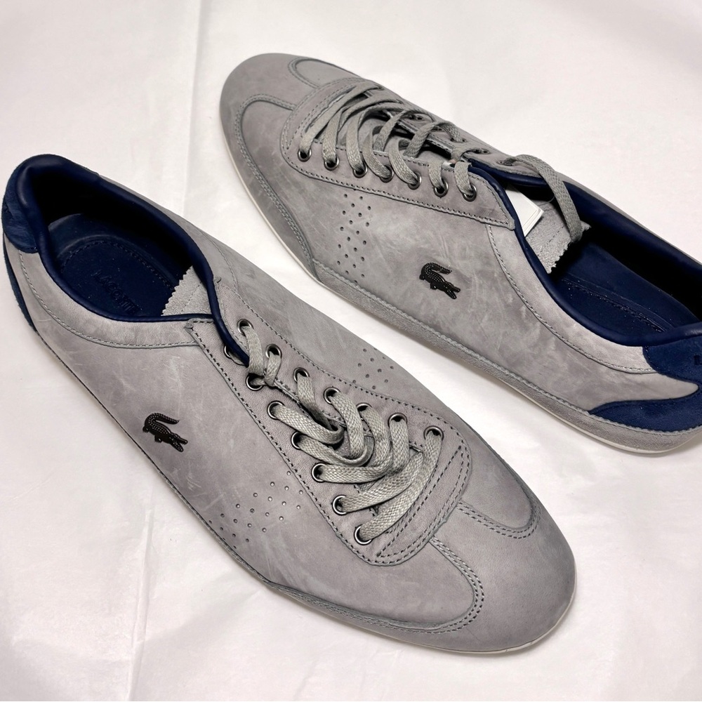 Lacoste Men's Gray and Navy Sneakers